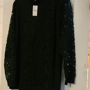 NWT Lane Bryant Large Lace overlay Blouse